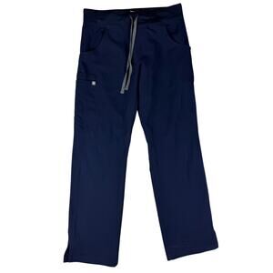 Figs Women's Straight Leg Scrub Pants in Navy Blue